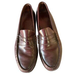 Vintage Men's Burgundy Classic Penny Loafers Size 10 D